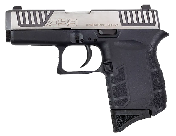Diamondback DB0200P031 DB9 Gen4 Micro-Compact Frame 9mm Luger 6+1, 3.10" Stainless Steel Barrel & Serrated Slide, Black Polymer Frame & Grip