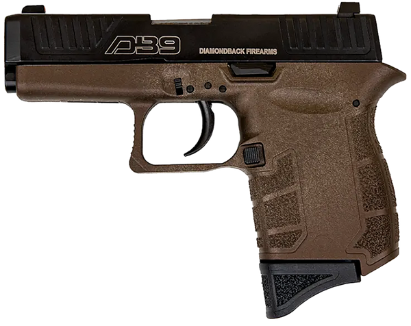 Diamondback DB0200P071 DB9 Gen4 Micro-Compact Frame 9mm Luger 6+1, 3.10" Stainless Steel Barrel, Black Nitride Serrated Stainless Steel Slide, Midnight Bronze Polymer Frame & Grip