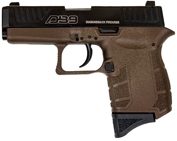 Diamondback DB0200P071 DB9 Gen4 Micro-Compact Frame 9mm Luger 6+1, 3.10" Stainless Steel Barrel, Black Nitride Serrated Stainless Steel Slide, Midnight Bronze Polymer Frame & Grip