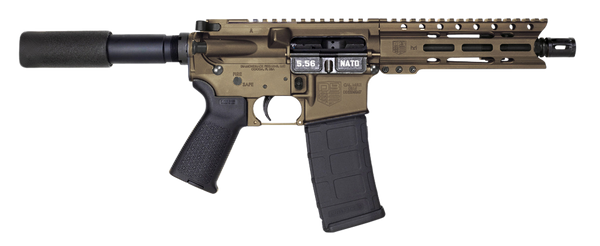 Diamondback DB1912K071 DB15  5.56x45mm NATO 30+1 7" Black Nitride Threaded Barrel, M-LOK Handguard, Midnight Bronze Aluminum Picatinny Rail Receiver, Black Buffer Tube, Black Magpul Grip, Right Hand