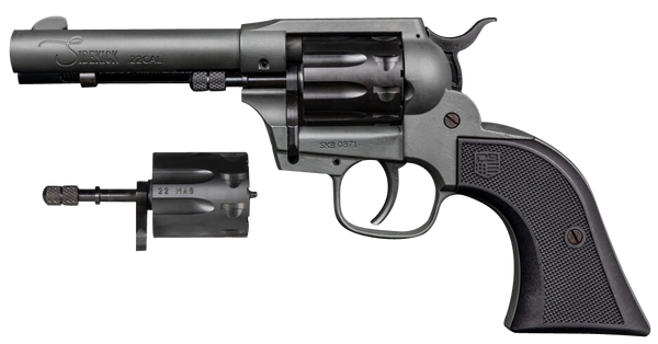 Diamondback DB0500A051 Sidekick  22 LR/22 Mag 9 Shot, 4.50" Dark Gray Cerakote Steel Barrel & Cylinder, Dark Gray Cerakote Zinc Alloy Frame, Black Polymer Grip, Hammer Safety, Exposed Hammer