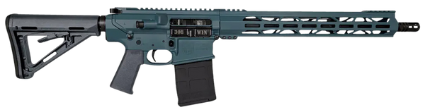 Diamondback DB1018C251 DB10  308 Win 16" 20+1, Jesse James Civil Defense Blue Rec/15" M-Lok Handguard, OEM Carbon Lower, Magpul Carbine Stock & K Grip, A2 Flash Hider