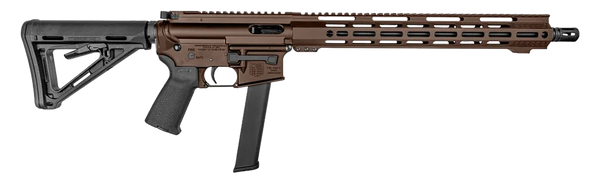 Diamondback DB1418P071 DB15  9mm Luger 32+1 16", Midnight Bronze Rec/M-Lok Handgaurd, Carbon Lower, Black Magpul CTR Stock/K2 Grip, Flash Hider