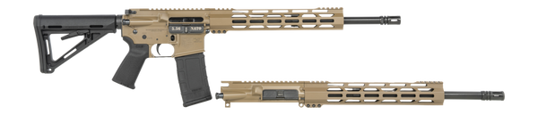 Diamondback DB1721K061 DB15 Combo 5.56x45mm NATO & 300 Blackout 16" 30+1, FDE Carbon Rec/12" M-LOK Handguard, Black Magpul Carbine Stock & Grip, Includes 2 Uppers