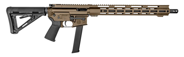 Diamondback DB1418P061 DB15  9mm Luger 32+1 16", FDE Rec/M-Lok Handgaurd, Carbon Lower, Black Magpul CTR Stock/K2 Grip, Flash Hider
