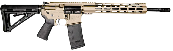 Diamondback DB1718B062 DB15  300 AAC Blackout 30+1 16" Black Nitride Threaded Barrel, Flat Dark Earth Cerakote Aluminum/Carbon Receiver w/Picatinny Rail Receiver, M-LOK Handguard, Magpul MOE Grip