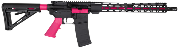Diamondback DB175AK591 DB15  5.56x45mm NATO 16" 30+1, Black with Prison Pink Accents, Carbon Lower, 15" M-Lok Handguard, Magpul Carbine Stock, A2 Grip