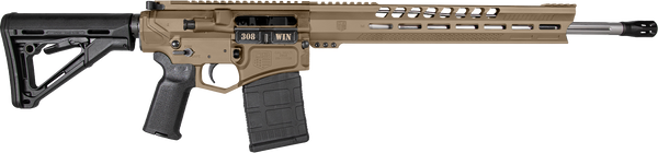 Diamondback DB1032C061 DB10  308 Win 18" 20+1 Flat Dark Earth Adjustable Magpul CTR Stock Black Magpul MOE K2 Grip with Black Gold Lower 15" M-Lok