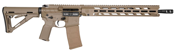 Diamondback DB1784K061 DB15  5.56x45mm NATO 30+1 16", FDE, 15" M-Lok Anti-Rotation Handguard, Magpul CTR Stock & K2 Grip, Obsidian Muzzle Brake, Ambi Safety