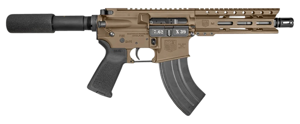 Diamondback DB1912O061 DB15  7.62x39mm 28+1 7", FDE, Carbon Lower, 6" M-LOK Handguard, Black Padded Buffer Tube/Magpul Grip