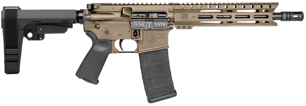 Diamondback DB1916K061 DB15  5.56 NATO 30+1 10" Flat Dark Earth Cerakote Heavy Barrel 9" M-LOK Handguard 7075-T6 Aluminum SBA3 Brace Magpul MOE Grip