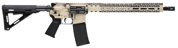 Black Rain Ordnance BROWTPLSB Spec 15+ We The People 5.56x45mm NATO 30+1 16", Light Sand Battleworn with Deep Engraving, 15" Slim M-LOK, Magpul Grip/Carbine Stock, Castle Flash Hider