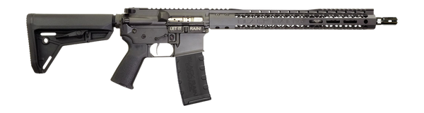 Black Rain Ordnance SSP300BLKSMK SSP  300 Blackout 30+1 16" Black Nitride Threaded Barrel, Smoke Cerakote Aluminum Receiver w/Picatinny Rail, Magpul MOE SL Black Polymer Stock, Black Magpul Grip