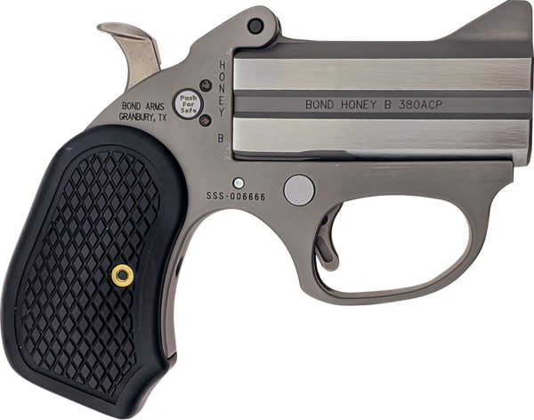 Bond Arms BAHB Honey B  9mm Luger 2rd Shot 3" Matte Stainless Steel Frame Black Extended B6 Resin Grips