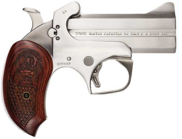 Bond Arms BASS Snakeslayer Original 45 Colt (Long Colt) 410 Gauge 2rd Shot 3.50" Stainless w/Rosewood Grips
