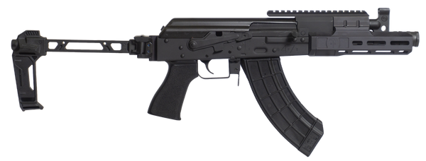 Century Arms HG8007N Draco Tactical 7.62x39mm 30+1 7.50" Black Barrel w/Linear Compensator, M-LOK Handguard, Black Receiver w/Picatinny Rail, Black SB Bi-Folding Pistol Brace