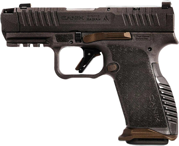 Canik Prime Radian 9mm Luger, 3.83" Barrel, 17+1, Gray Polymer