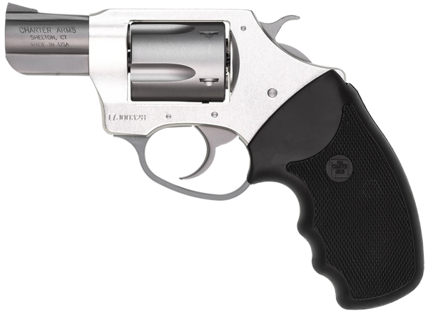 Charter Arms 93820 Undercover Lite Southpaw Compact 38 Special, 5 Shot 2" Stainless Steel Barrel & Cylinder, Anodized Aluminum Frame w/Black Finger Grooved Rubber Grip, Exposed Hammer, Left Hand