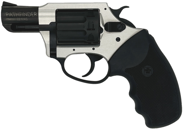 Charter Arms 52329 Pathfinder Lite 22 Mag, 8 Shot 2" Black Passivate Stainless Steel Barrel & Cylinder, Anodized Aluminum Frame w/Black Finger Grooved Rubber Grip, Exposed Hammer