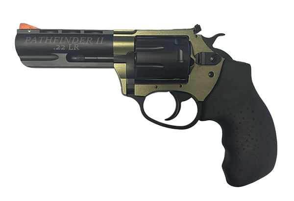 Charter Arms 52236 Pathfinder II Small Frame 22 LR 8 Shot 3.50" Black Passivate Steel Barrel & Cylinder, OD Green Aluminum Frame, Black Rubber Grip, Exposed Hammer
