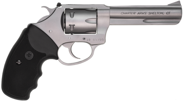 Charter Arms 72342 Pathfinder Target 22 Mag, 8rd 4.20" Matte Stainless Steel Barrel & Cylinder, Anodized Aluminum Frame w/Black Finger Grooved Rubber Grip, Exposed Hammer