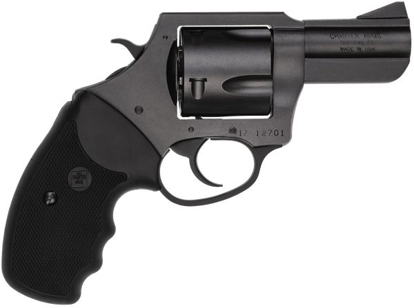 Charter Arms 64520 Pitbull  45 ACP, 5 Shot 2.50" Black Nitride Steel Barrel, Cylinder & Frame w/Black Finger Grooved Rubber Grip