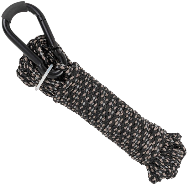 Allen 7248 Reflective Hoist Rope  Black 25' Long