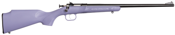 Crickett KSA2306 Youth  22 LR 1rd 16.12" Blued Barrel & Receiver, Fixed Front/Adjustable Rear Peep Sights, Purple Synthetic Stock w/11.5" LOP, Rebounding Firing Pin Safety