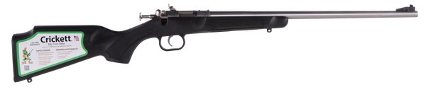 Crickett KSA2295 Youth  22 WMR 1rd 16.12" Blued Barrel & Receiver, Fixed Front/Adjustable Rear Peep Sights, Black Synthetic Stock w/11.5" LOP, Rebounding Firing Pin Safety