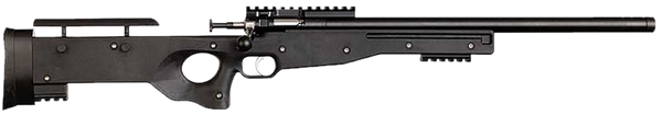 Crickett KSA2150-BLK Precision  Full Size 22 LR Single Shot 16.10" Blued Threaded Bull Barrel, Blued Crickettinny Rail Steel Receiver, Black Synthetic Adj LOP Stock