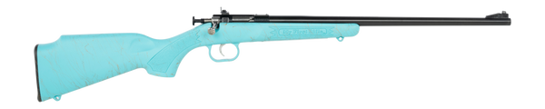 Crickett KSA2346 My First Rifle Gen2 22 LR 1rd 16.10" Blued Single Shot Barrel, Drilled & Tapped Receiver, Blue w/Gold Webbing Fixed Synthetic Stock