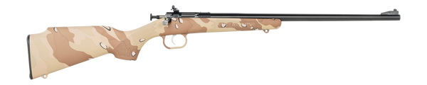 Crickett KSA2178 My First Rifle Gen2 22 LR 1rd 16.13" Blued Single Shot Barrel, Drilled & Tapped Receiver, Hydrodipped Desert Storm Camo, Fixed Synthetic Stock