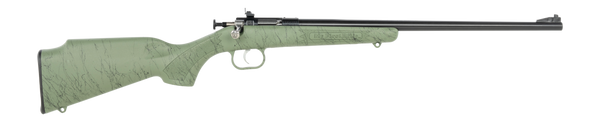 Crickett KSA2342 My First Rifle Gen2 22 LR 1rd 16.13" Blued Single Shot Barrel, Drilled & Tapped Receiver, Green w/Black Webbing Fixed Synthetic Stock