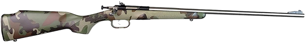 Crickett KSA2171 My First Rifle Gen2 22 S/L/LR Single Shot 16.10" Stainless Steel Barrel & Receiver, M81 Woodland Camo Synthetic Fixed Stock, EZ Loader