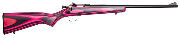 Crickett KSA2225 Youth  22 LR 1rd 16.12" Blued Barrel & Receiver, Fixed Front/Adjustable Rear Peep Sights, Pink/Black Laminate Stock w/11.5" LOP, Rebounding Firing Pin Safety