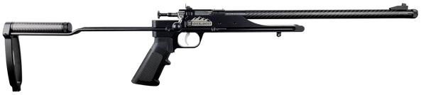 Crickett KSA2190 Precision 6061 Overlander Pack Rifle 22 LR Single Shot 16.12" Carbon Fiber Threaded Barrel, Black Anodized Picatinny Rail Aluminum Receiver, Aluminum/Carbon Fiber Adjustable Skeletoni