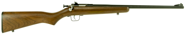 Crickett KSA2238 Youth  22 LR 1rd 16.12" Blued Barrel & Receiver, Fixed Front/Adjustable Rear Peep Sights, Walnut Stock w/11.5" LOP, Rebounding Firing Pin Safety