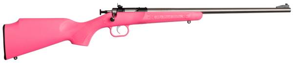 Crickett KSA2221 Youth  22 LR 1rd 16.12" Stainless Single Shot Barrel, Blued Stainless Steel Receiver, Pink Fixed Synthetic Stock, Right Hand