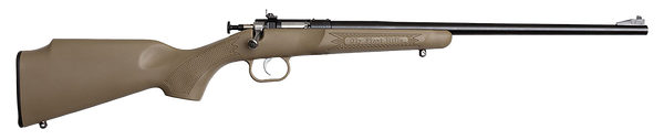 Crickett KSA2235 Youth  22 LR 1rd 16.12" Blued Barrel & Receiver, Fixed Front/Adjustable Rear Peep Sights, Desert Tan Synthetic Stock w/11.5" LOP, Rebounding Firing Pin Safety