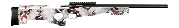 Crickett KSA2150-AMD Precision Ammendment 22 LR 1rd 16.10" Blued Threaded Bull Barrel, Blued Receiver w/Crickettinny Rail, Red/White 2nd Amendment Writing Fixed Synthetic Stock