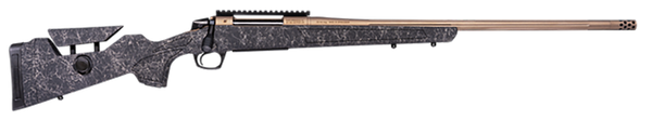 CVA CR3951F Cascade Long Range Hunter Full Size 6.5 Creedmoor 22" Smoked Bronze Cerakote Steel Threaded Barrel, Black w/Smoked Bronze Web Synthetic Stock