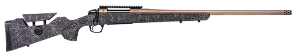 CVA CR3961F Cascade Long Range Hunter Full Size 300 Win Mag 24" Smoked Bronze Cerakote Steel Threaded Barrel, Black w/Smoked Bronze Web Synthetic Stock