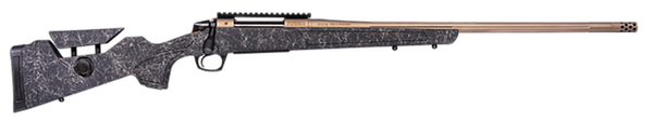 CVA CR3961F Cascade Long Range Hunter Full Size 300 Win Mag 24" Smoked Bronze Cerakote Steel Threaded Barrel, Black w/Smoked Bronze Web Synthetic Stock