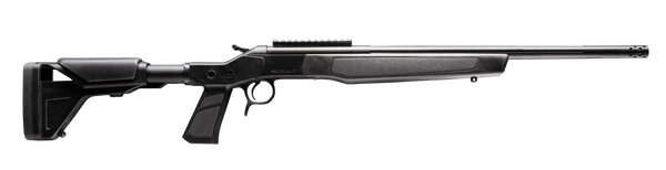 CVA CR4439XP Scout XP 35 Whelen 1rd 20" Matte Stainless Steel Threaded Barrel & Receiver w/Picatinny Rail, Graphite Black Adjustable Synthetic Stock