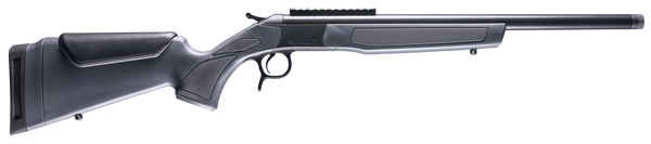 CVA CR4441 Scout  400 Legend 1rd 20" Blued Threaded Barrel, Blued Picatinny Rail Receiver, Stealth Gray Fixed Synthetic Stock