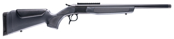 CVA CR4444 Scout  44 Mag 1rd 20" Blued Threaded Barrel, Blued Picatinny Rail Receiver, Stealth Gray Fixed Synthetic Stock