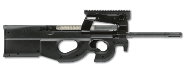 FN 3848950440 PS90  5.7x28mm 10+1 16" Black Ported Barrel, Black w/Picatinny Rail Aluminum Receiver, Matte Black Synthetic Bullpup w/Thumbhole Stock, Ambidextrous