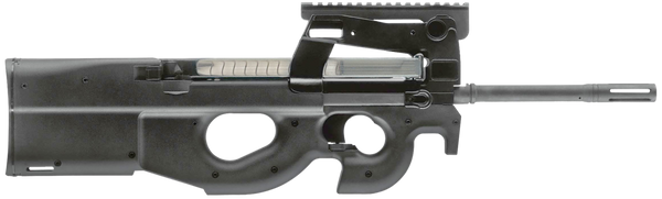 FN 3848950460 PS90  5.7x28mm 30+1 16" Black Ported Barrel, Black Picatinny Rail Aluminum Receiver, Matte Black Synthetic Bullpup w/Thumbhole Stock, Ambidextrous