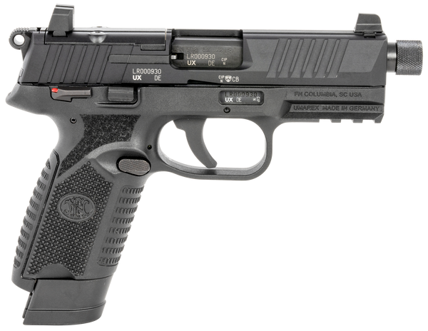 FN 66101010 502 Tactical 22 LR 10+1 15+1 4.60" Black Steel Threaded Barrel, Black Optic Ready/Serrated Slide & Polymer Frame w/Picatinny Rail, Black Textured Polymer Grip, Ambidextrous