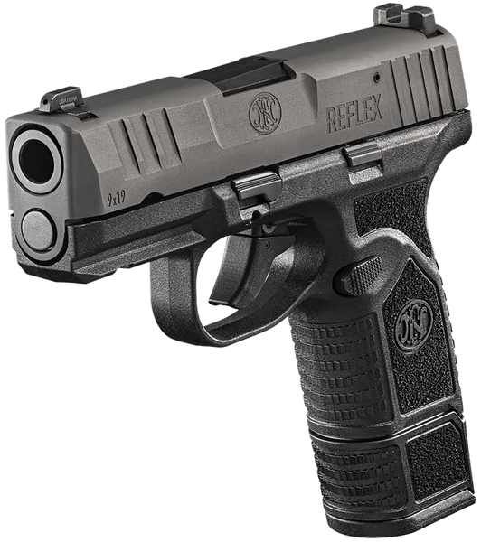 FN 66101420 Reflex  9mm Luger 10+1 3.30" Micro-Compact Frame Black PVD Serrated Steel Slide w/Picatinny Rail Stippled Grip Ambidextrous